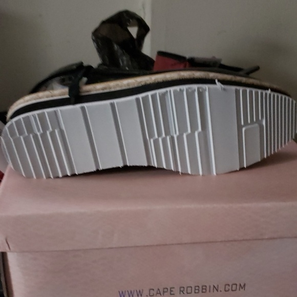 Black platform Open Back Dress Shoe - Picture 2 of 2